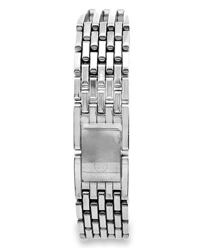 Pre-owned Movado Stainless Steel 20mm Black Dial with Stainless Steel Band