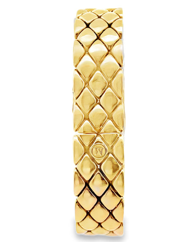 Pre-owned Movado 14K Yellow Gold, 18mm Black Dial with 14K Yellow Gold Band & Diamond Bezel