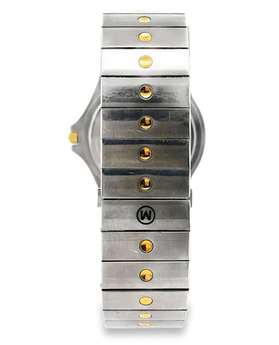 Pre-owned Movado Stainless Steel, 25mm Black Dial with Stainless Steel Band