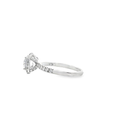 Simon G. MR2132 Engagement Ring Setting for 6.5 Millimeter Round Center Stone.