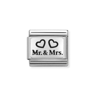 Nomination Composable Link 330109/01 Classic Mr. and Mrs.