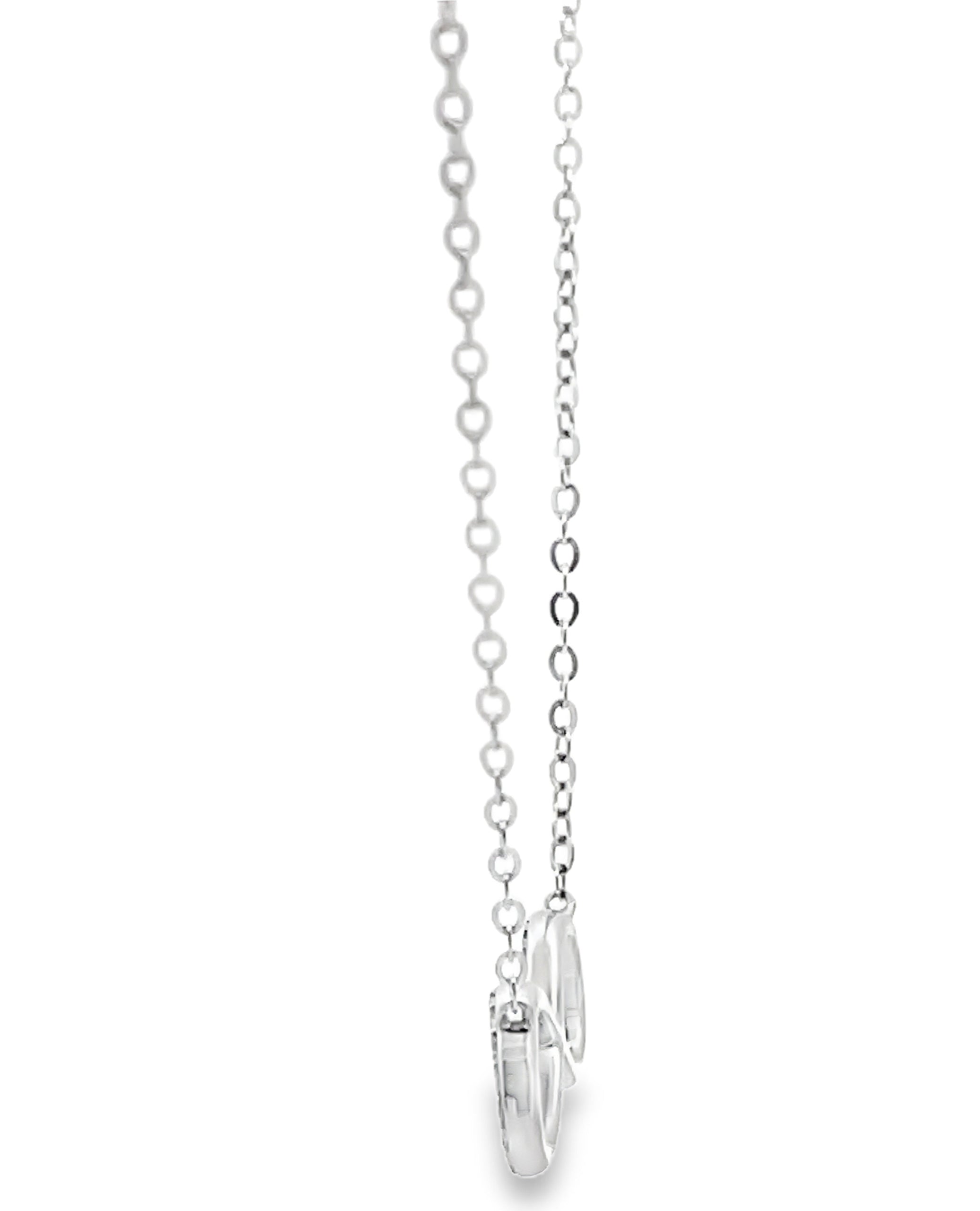 14K White Gold 0.11 Carat Diamond Infinity Necklace