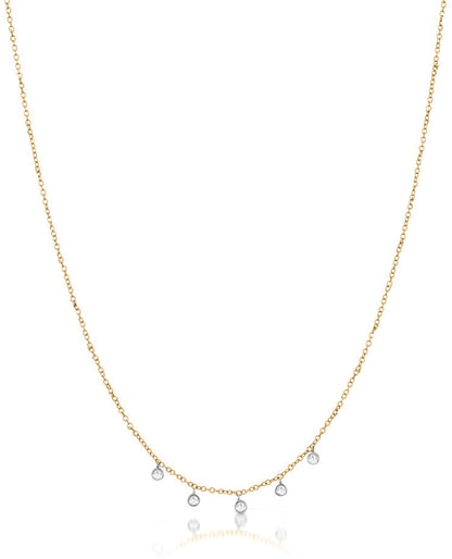 Meira T. N10363 14K Rose Gold Diamond Layering Necklace