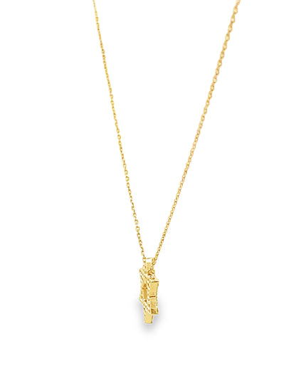 18K Yellow Gold Star of David Necklace