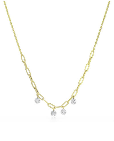 Meira T N13446 14K Two Tone Paperclip Necklace