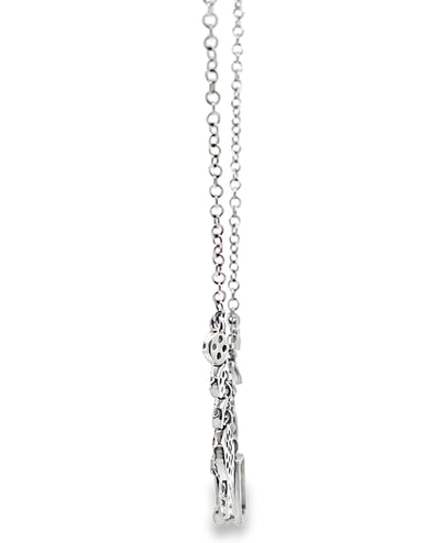 Meira T N14525/WG 14K White Gold Diamond Charm Necklace