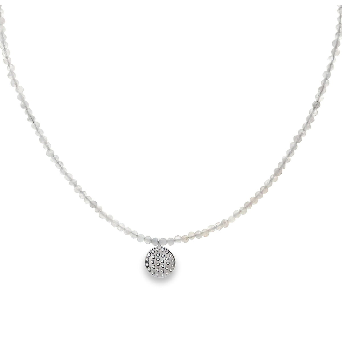 Meira T N16934/W 9K White Gold Labradorite & Diamond Adjustable Necklace