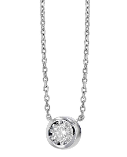 Allison Kaufman 14K Diamond Solitaire Bezel Pendant - 0.25 carat