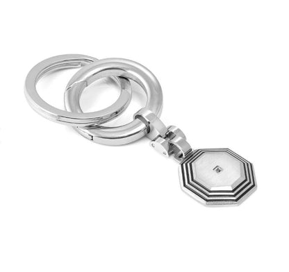 Nomination 028349/064 Octagon Keychain with One Black Diamond