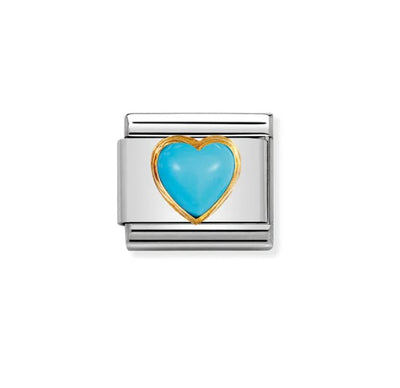 Nomination Composable Link 030501/06 Turquoise in 18K Gold