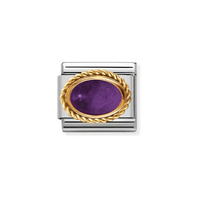 Nomination Composable 030508/02 Oval Amethyst in 18K Gold