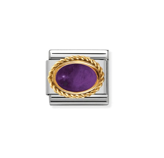 Nomination Composable 030508/02 Oval Amethyst in 18K Gold