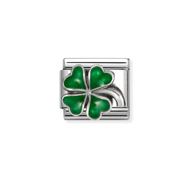 Nomination Composable Link 330204/42 Green Four Leaf Clover