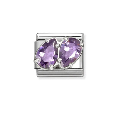 Nomination Composable 330329/14 Purple Double Teardrops