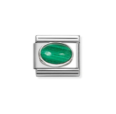 Nomination Composable Link 330510/48 Malachite in Sterling Silver