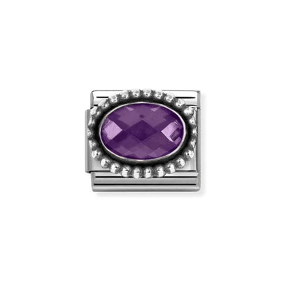 Nomination Composable 330607/001 Oval Faceted Violet CZ
