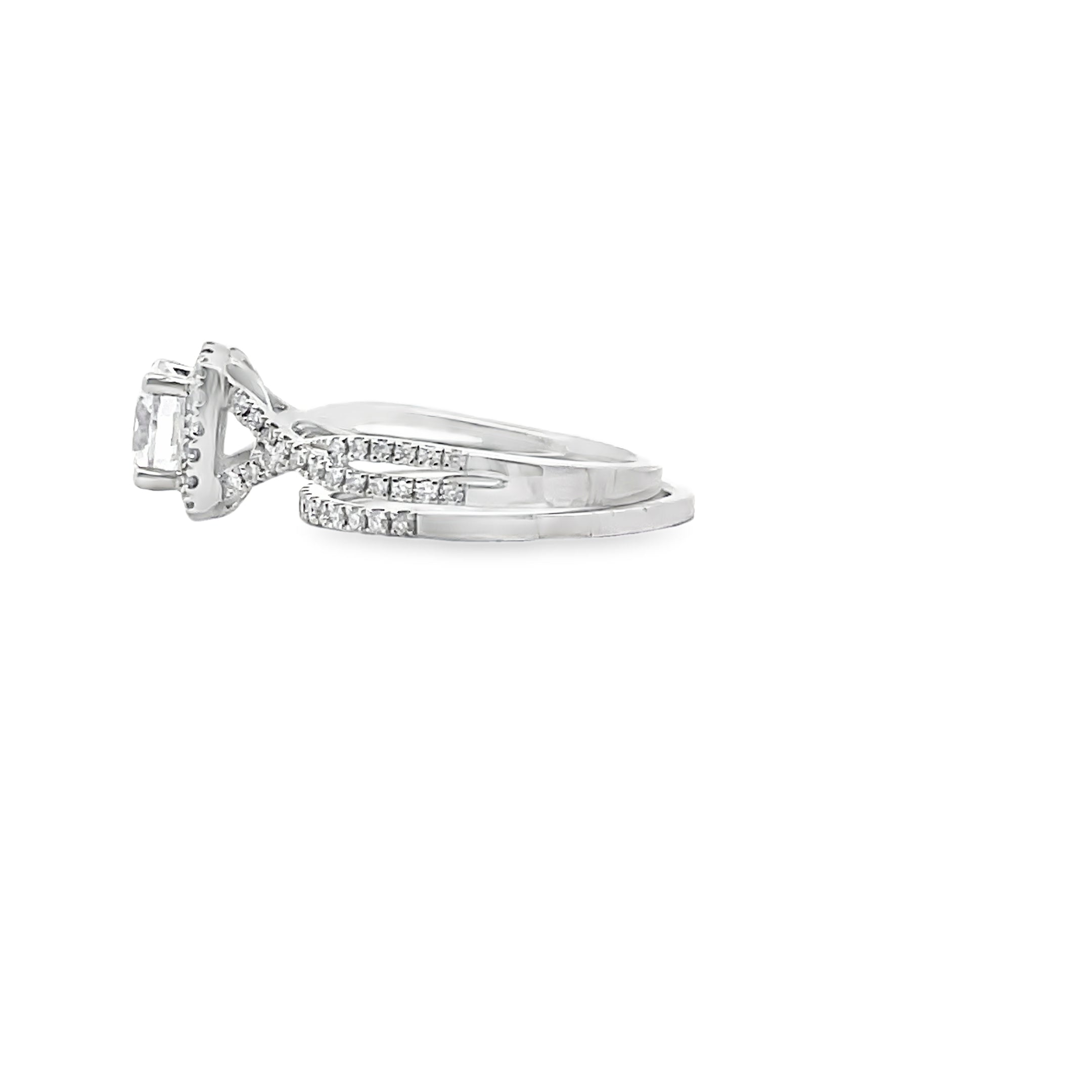 Simon G. NR468 Engagement Ring and Wedding Band Set