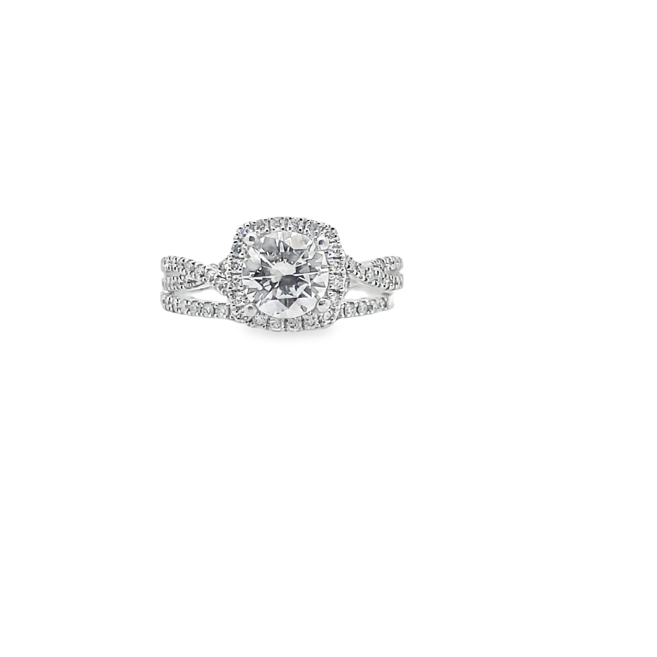 Simon G. NR468 Engagement Ring and Wedding Band Set