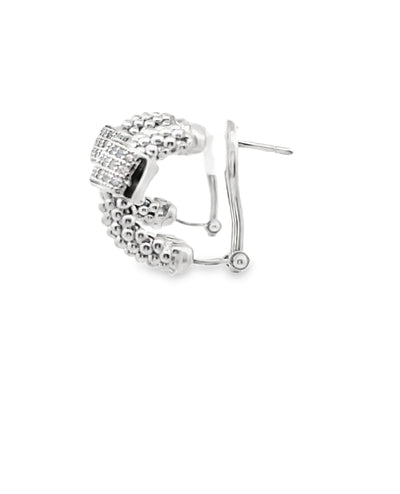 Marcello Pane ORFO 005B Sterling Silver Earrings with Cubic Zirconia