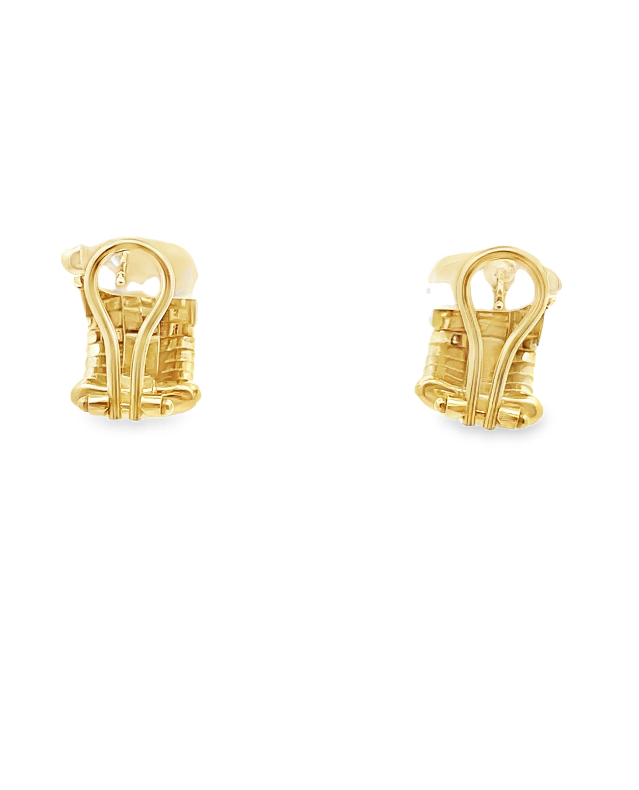 Marcello Pane Tubogas Twist Sterling Silver Earrings with 18K Yellow Gold Overlay