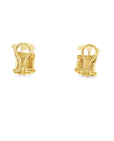 Marcello Pane Tubogas Twist Sterling Silver Earrings with 18K Yellow Gold Overlay