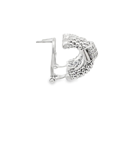 Marcello Pane Sterling Silver Earrings with Cubic Zirconia
