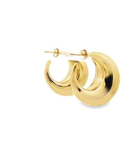 Marcello Pane Sterling Silver Earrings with 18K Yellow Gold Overlay