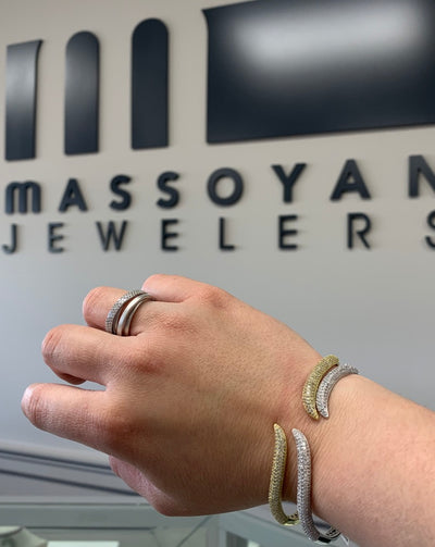 Sterling Silver Hinged Bangle Bracelet