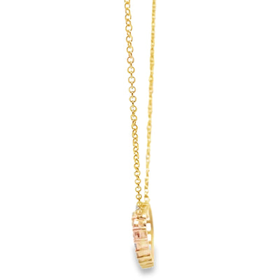 14K Yellow Gold 0.33 Carat Diamond Heart Pendant Necklace