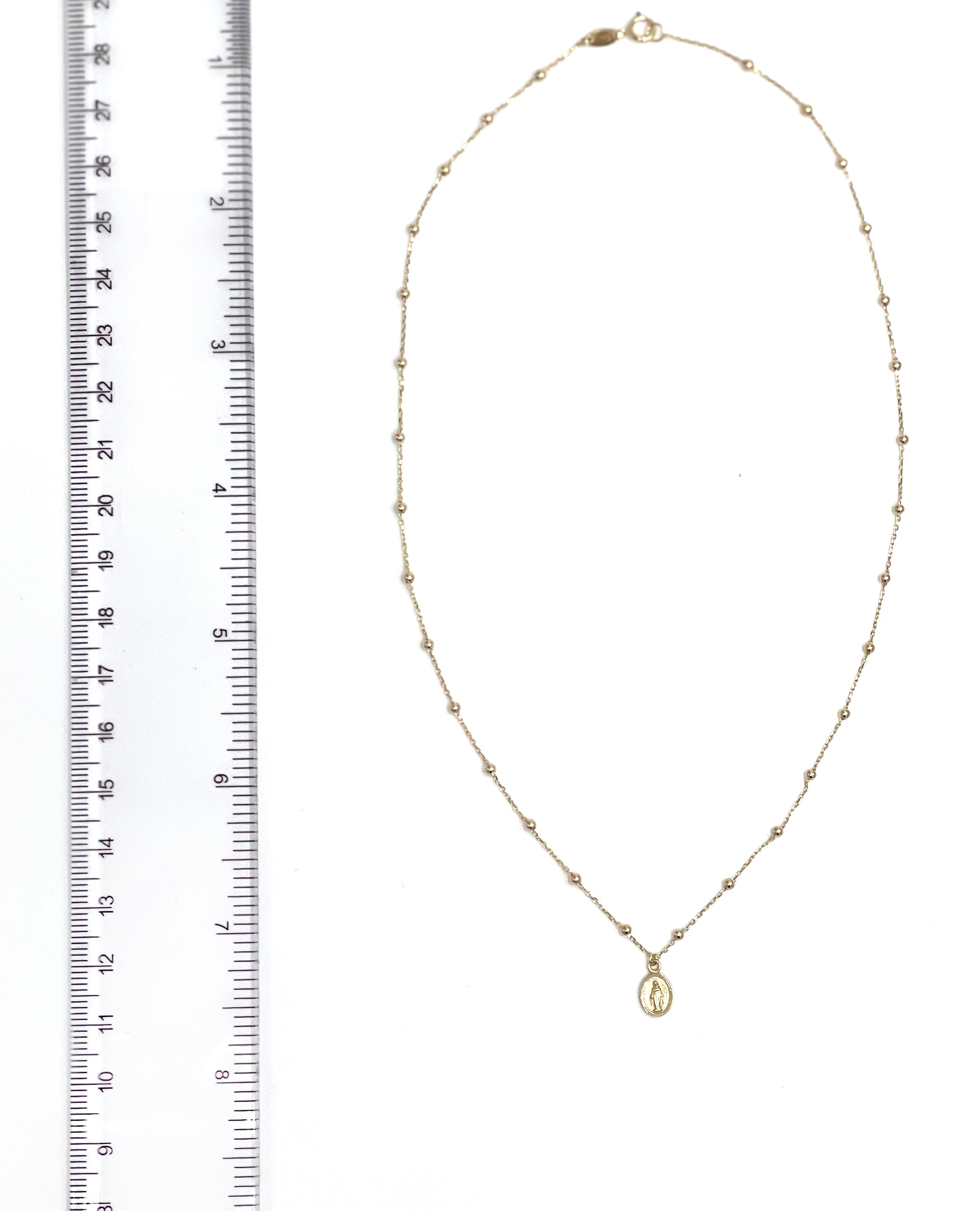 14K Yellow Gold Mini Miraculous Necklace