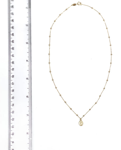 14K Yellow Gold Mini Miraculous Necklace