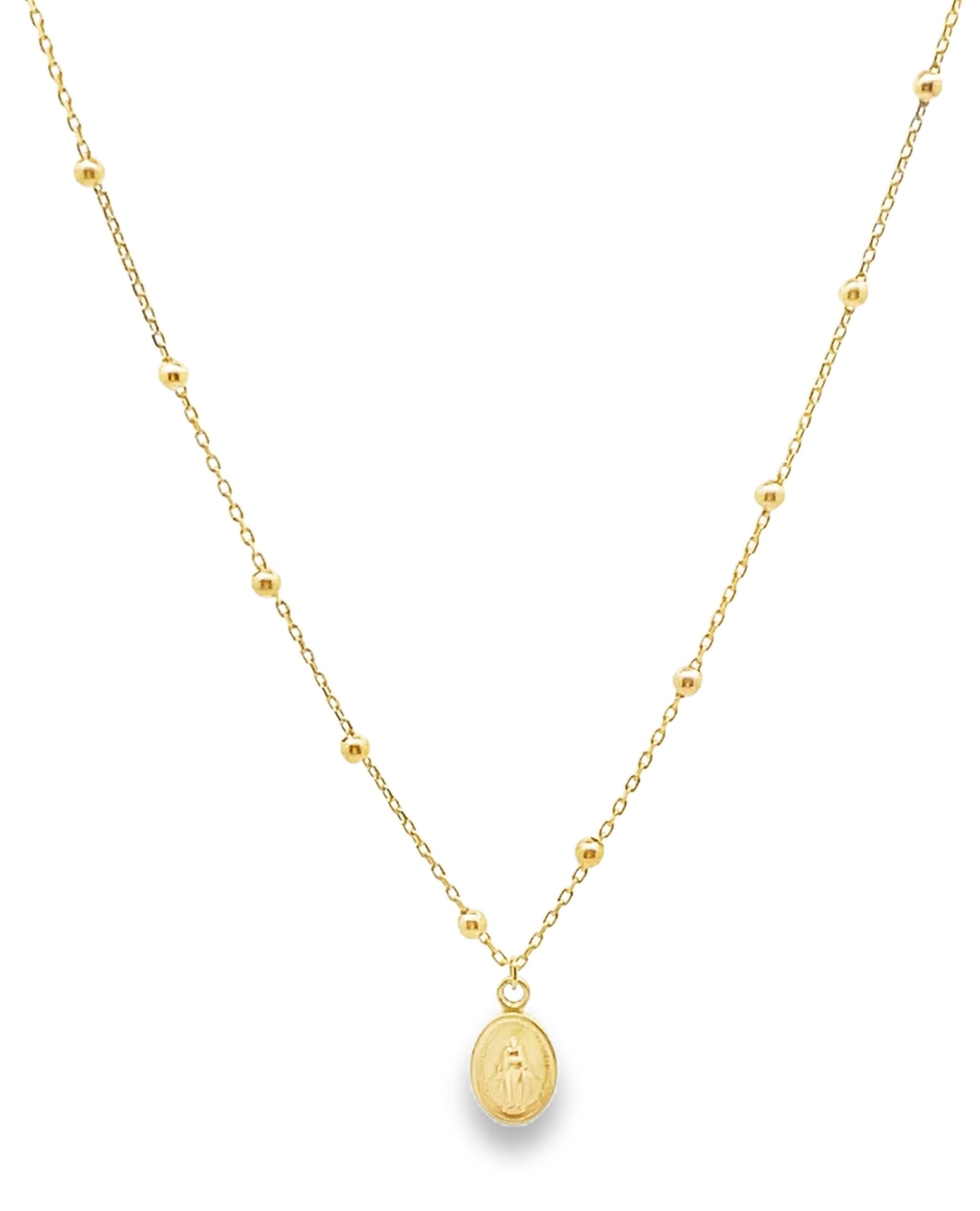 14K Yellow Gold Mini Miraculous Necklace