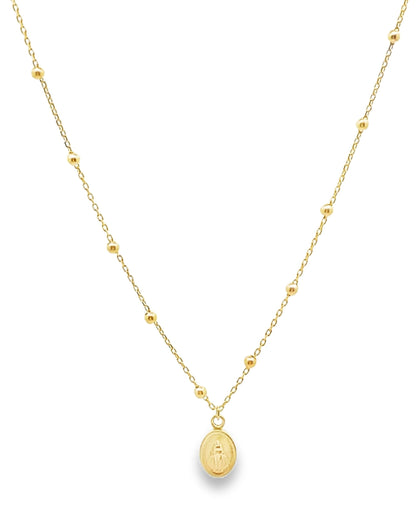 14K Yellow Gold Mini Miraculous Necklace