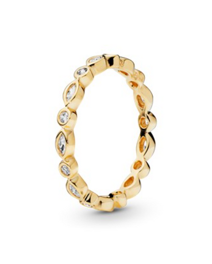 Pandora 150183CZ 14K Yellow Gold Ring Alluring Brilliant Marquise