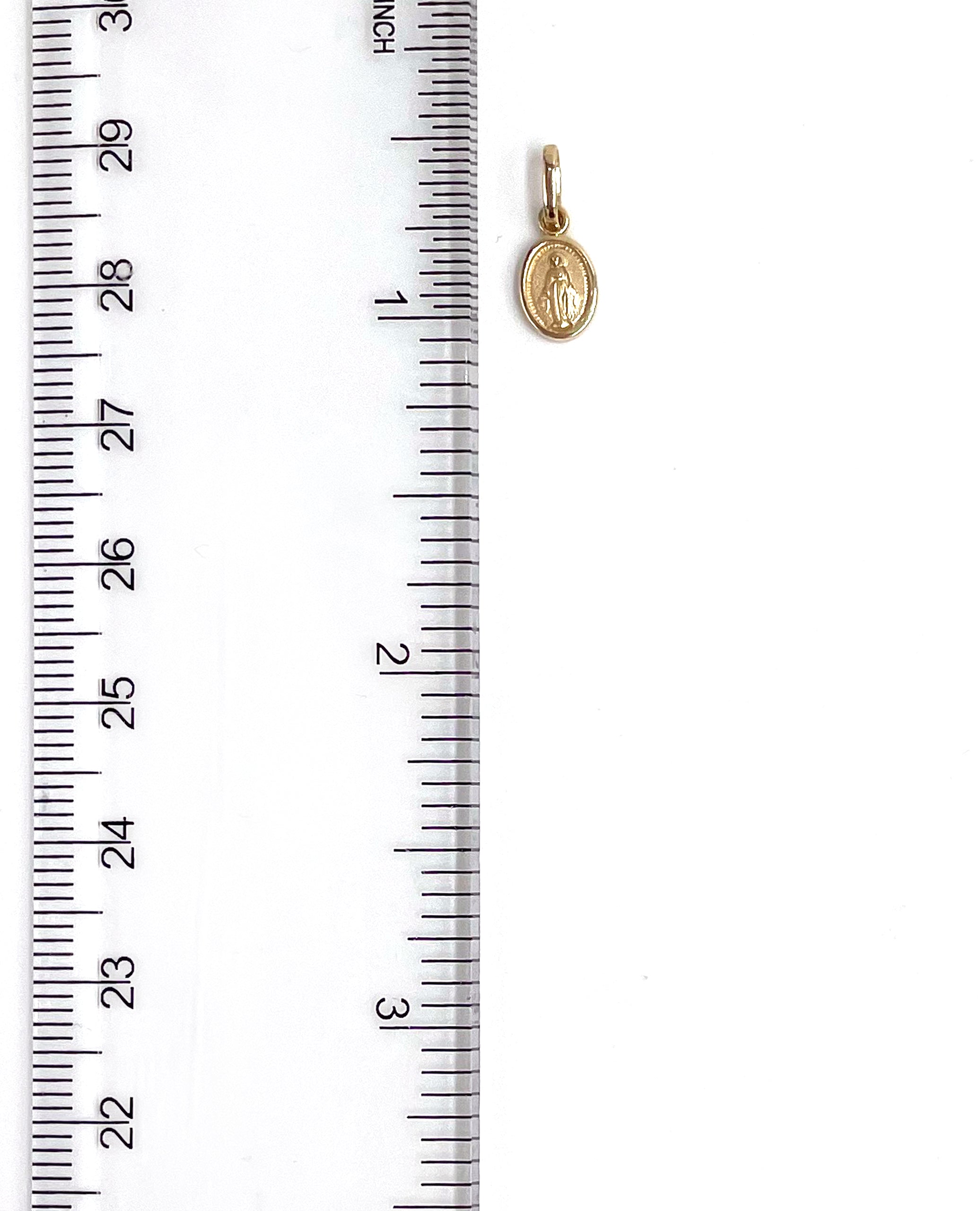 14K Yellow Gold Mini Miraculous Medal