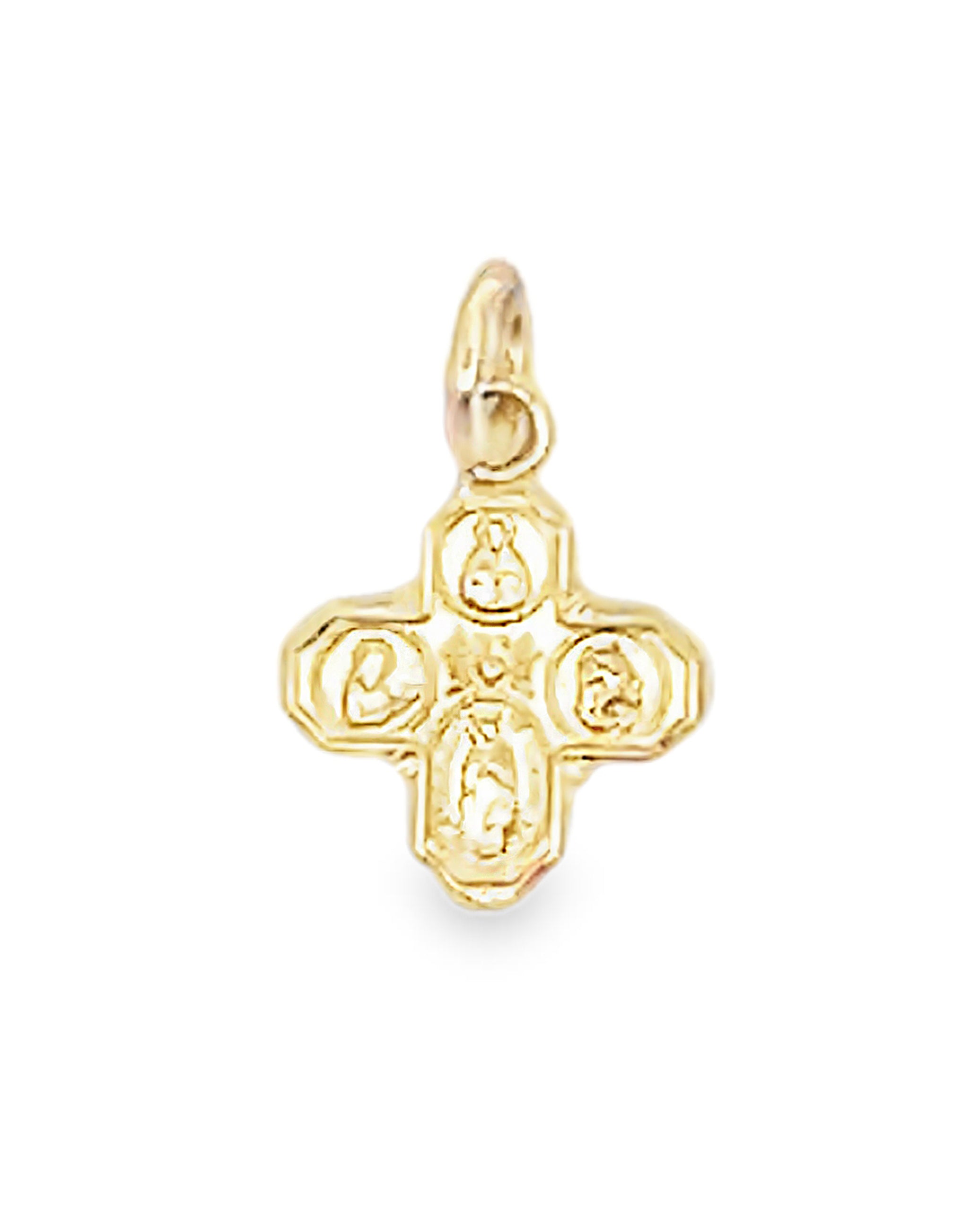 14K Yellow Gold Mini Crucifix Charm