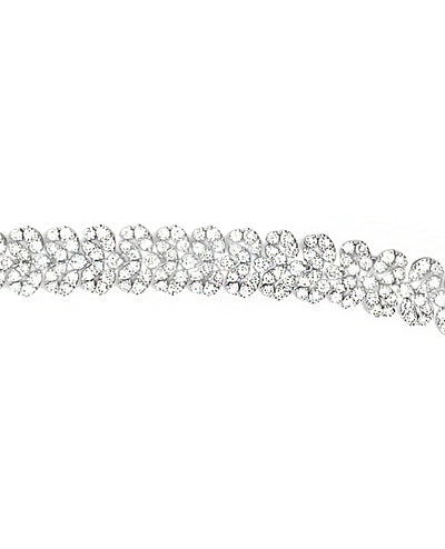 11.31 Carat Collar Tennis Necklace in 18K White Gold