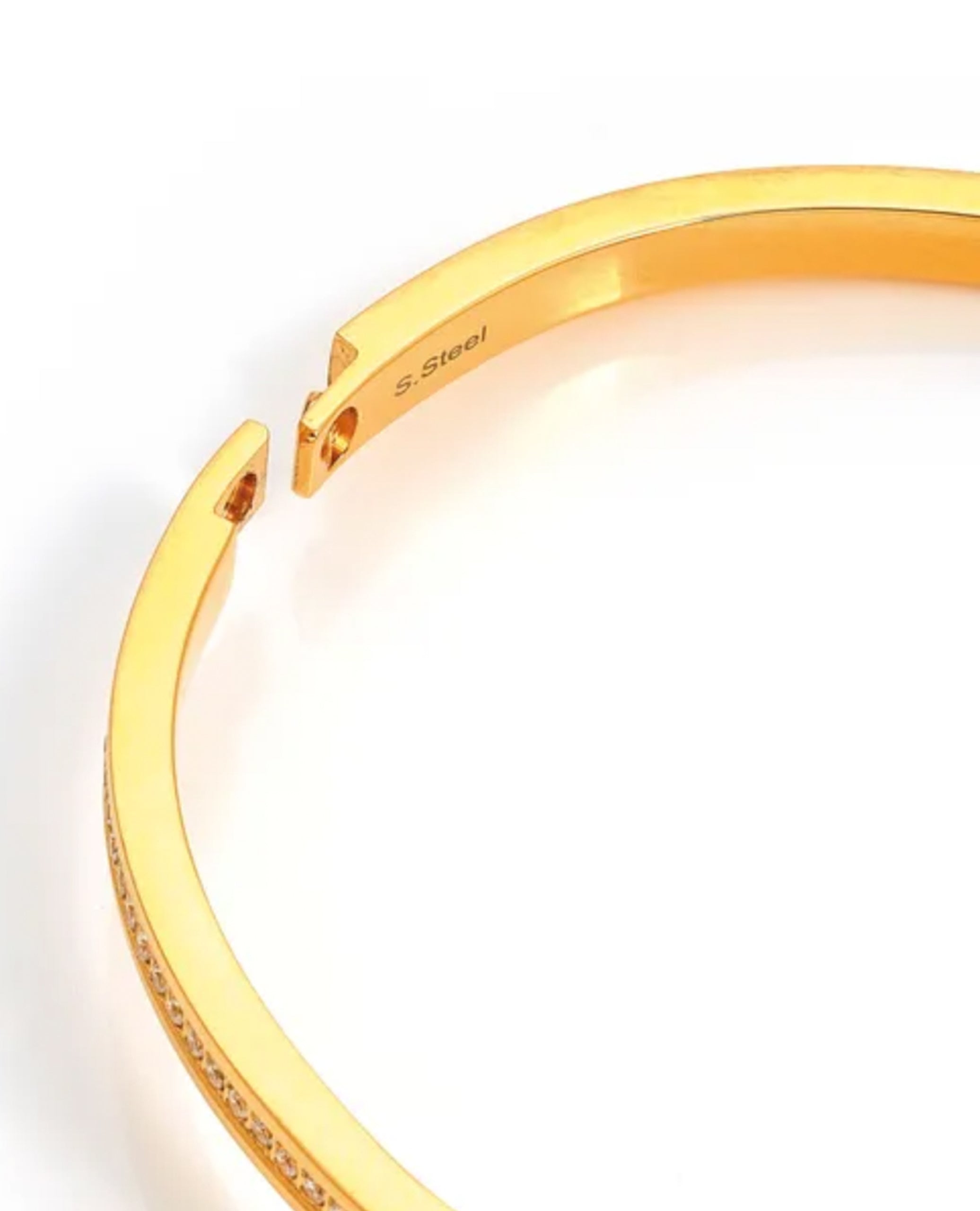 Nomination 029518/020 Pretty Bangles White Oval CZ with Yellow Gold Finish