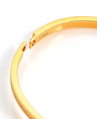 Nomination 029521/020 Pretty Bangles Central CZ and Pave White with Yellow Gold Finish