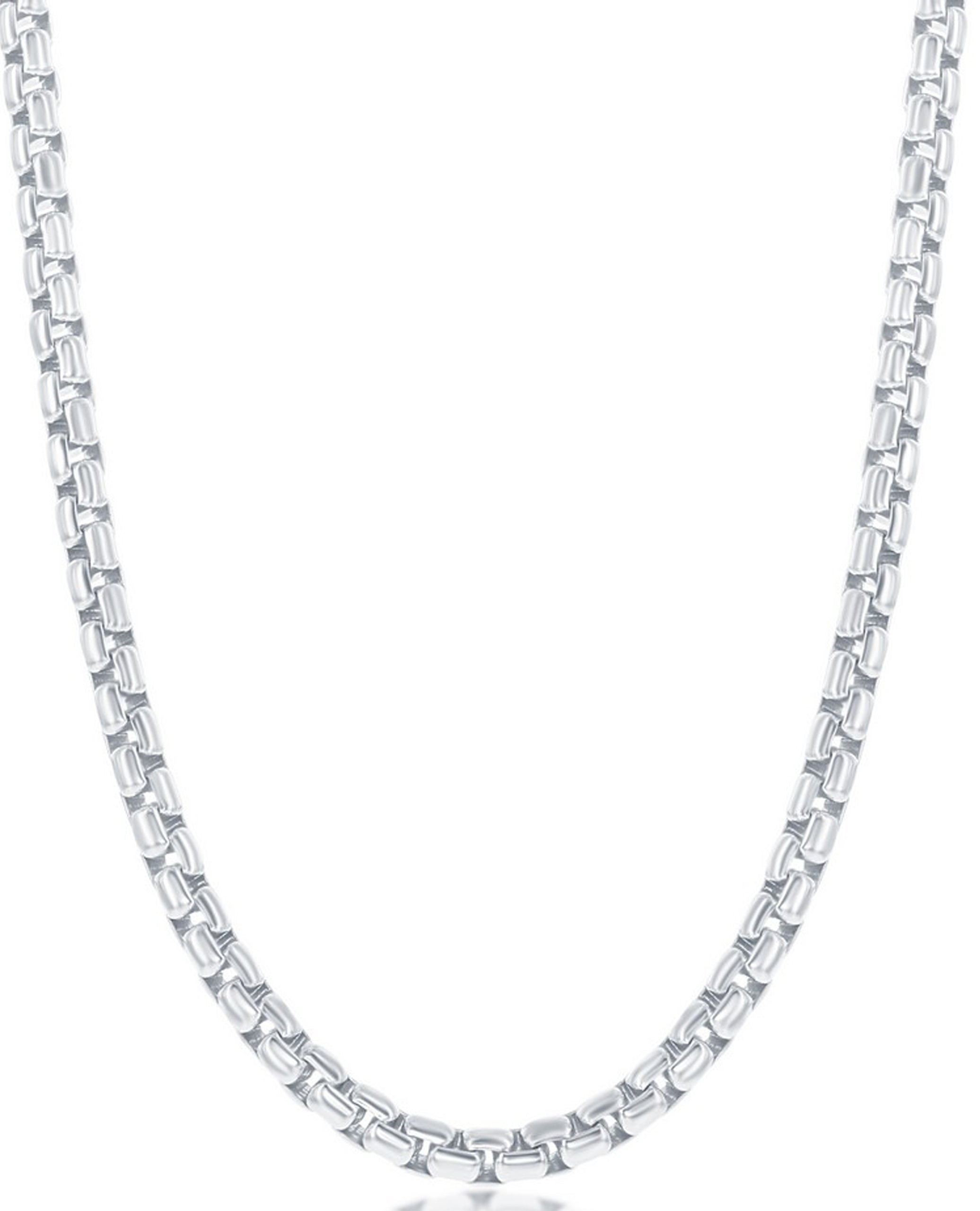 Sterling Silver 3.5mm Round Box Chain