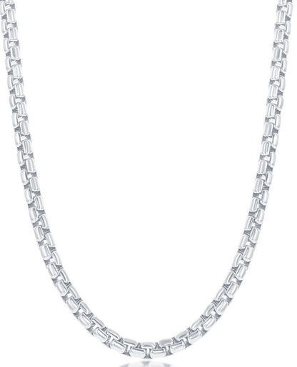 Sterling Silver 3.5mm Round Box Chain