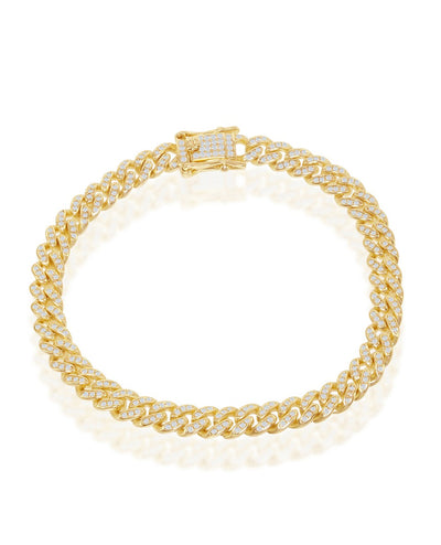 Sterling Silver Cuban Chain with Gold Plating