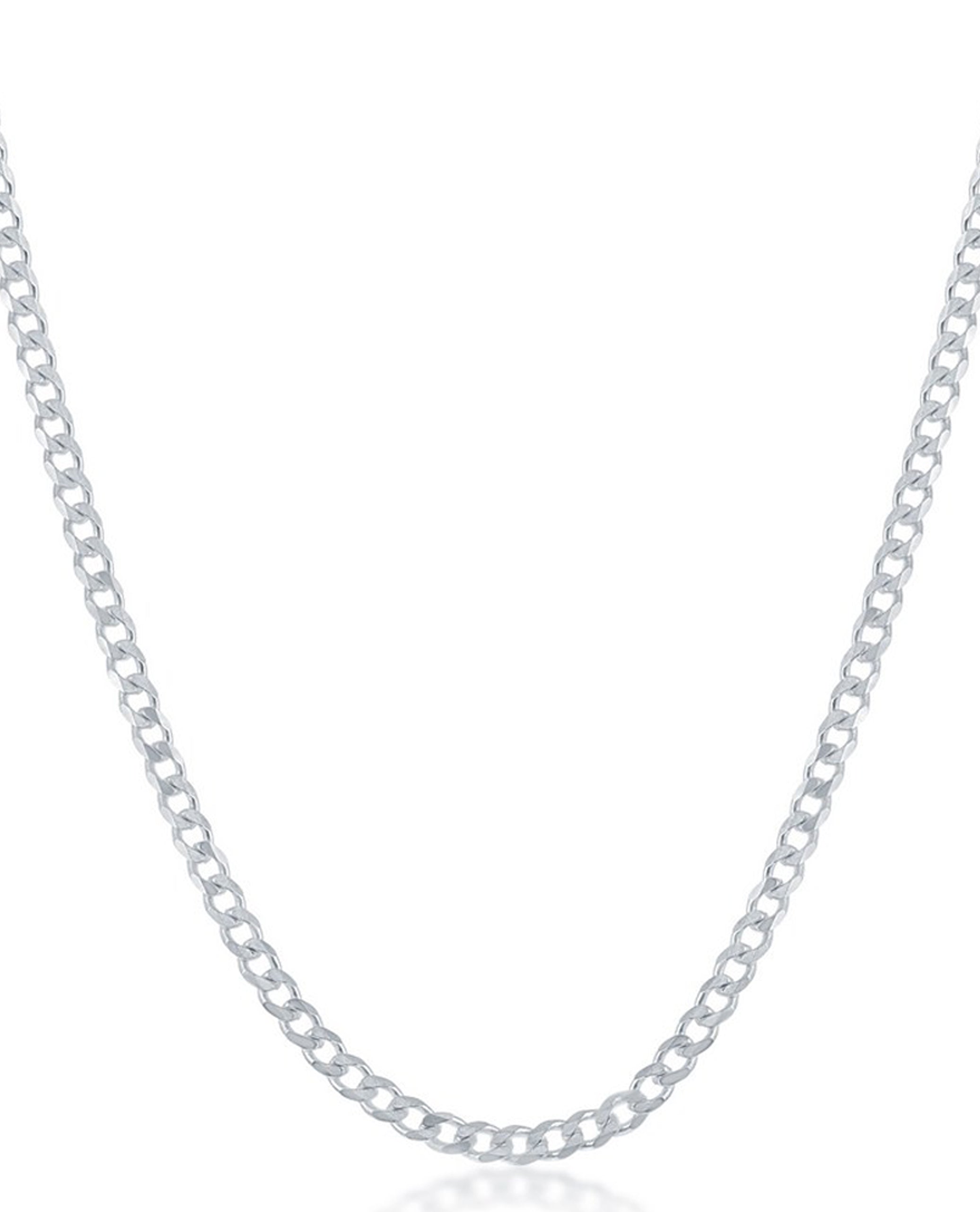 Sterling Silver 2mm Curb Chain- 24 Inches