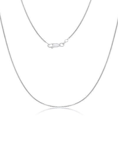 Sterling Silver Thin Round Box Chain - 24 inches