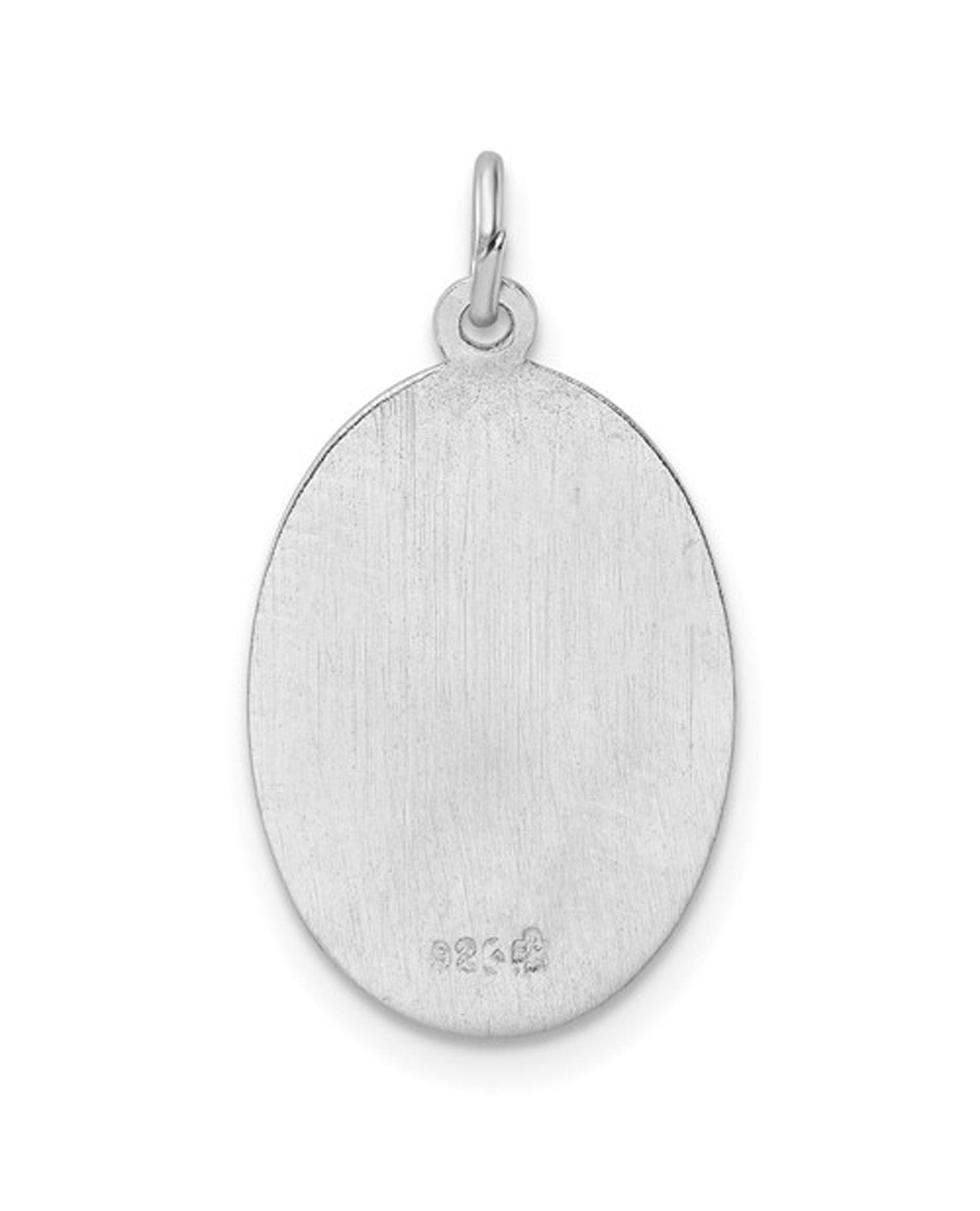 Sterling Silver Oval Saint Christopher Charm