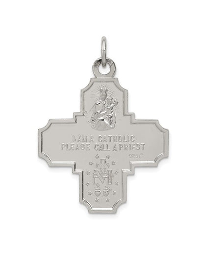 Sterling Silver Four Way Cross