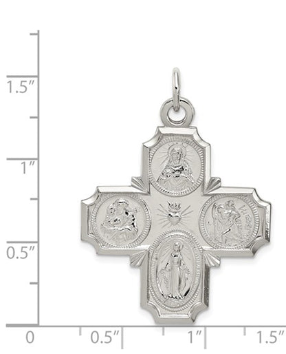 Sterling Silver Four Way Cross