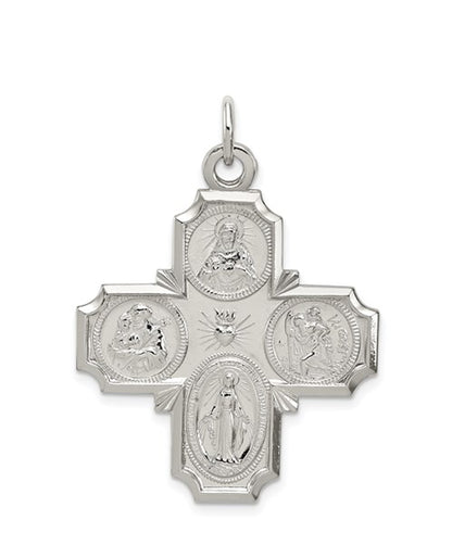 Sterling Silver Four Way Cross