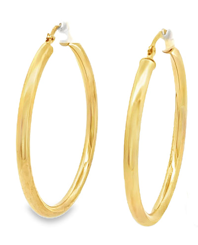 14K Yellow Gold Hoop Earrings