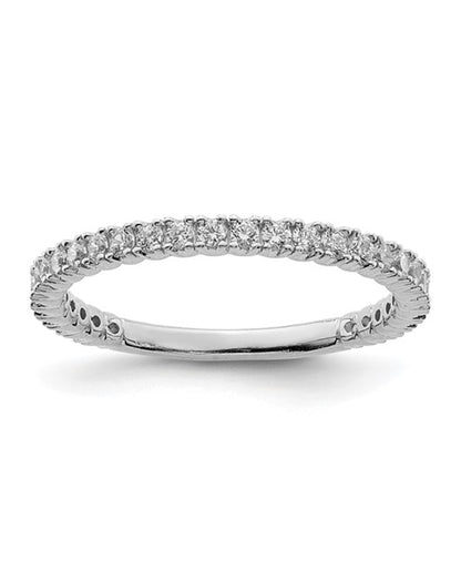 Sterling Shimmer Sterling Silver Band with Cubic Zirconia